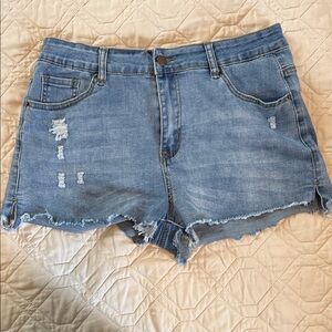 Denim Distressed Women Shorts